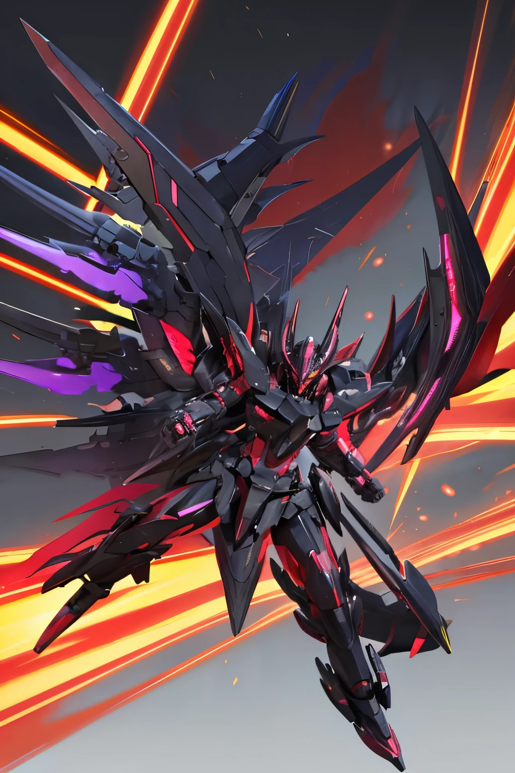 It's Infinite stratos shape mecha dragon armor. It was about the size of a human. Its body is completely black with red and purple patterns on its wings, horns, tail, hands, and feet. Its wings can be transformed into a powerful plasma rifle. And the wingtips are assault plasma rifles that can fire multiple shots at a time. At the elbow there is a jet to increase the strength of punching or scratching. The hands and feet have sharp claws that can cut even steel.