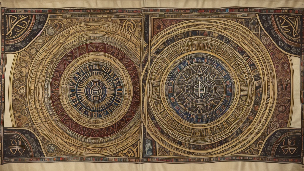 banner in drawing format, in size 1800 by 848 pixels. In the center you must have written Symbology in a verdana font, the rest of the image must be filled with religious symbols of all types, Egyptian symbols, Aztec symbols, inca symbols, aboriginal symbols, indigenous symbols among all other types of symbols.