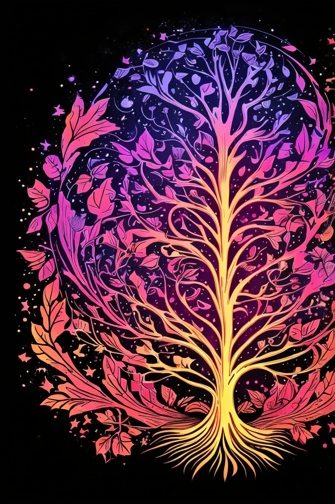 circular tree,four seasons,spring,summer,autumn,winter,leaves,roots,branches,trunk,ornate border,decorative,digital illustration,artwork,movement,time,swirling background,dark background,vibrant colors,natural,life cycle,growth,change,nature,life,peace,harmony,spirituality,symbolism,digital art,illustration,painting,graphic design,art,design,digital media,online art,visual art,fine art,fantasy