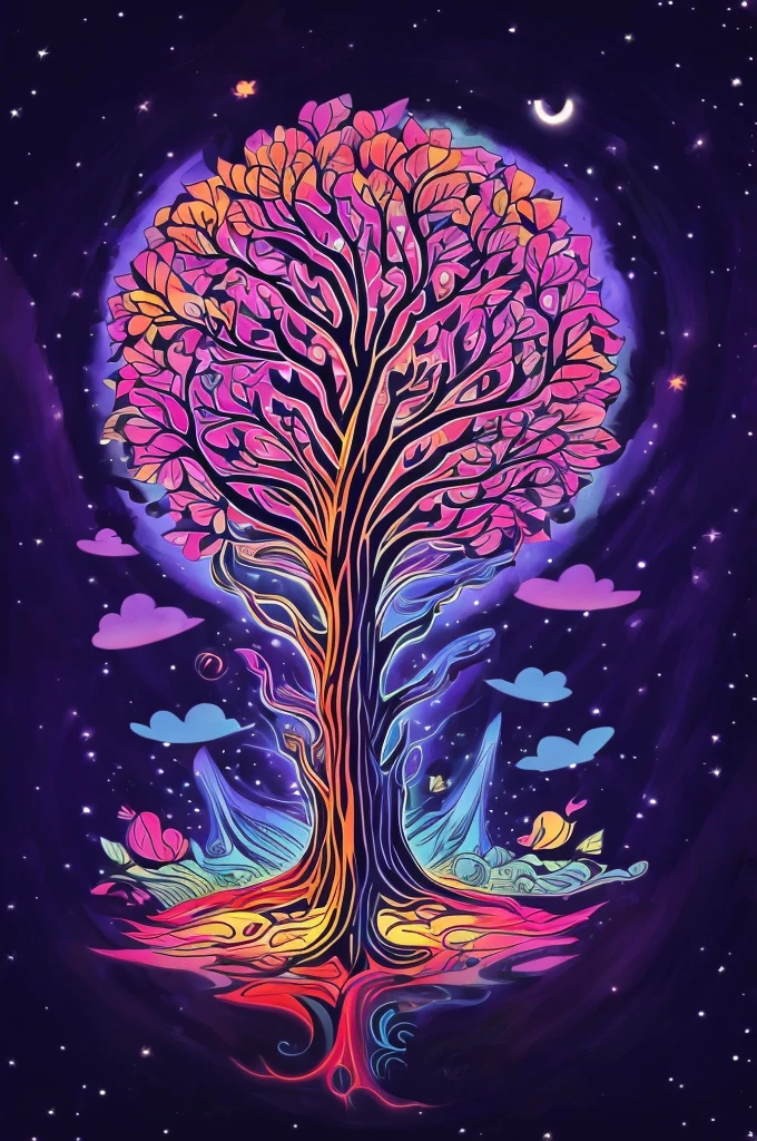 circular tree,four seasons,spring,summer,autumn,winter,leaves,roots,branches,trunk,ornate border,decorative,digital illustration,artwork,movement,time,swirling background,dark background,vibrant colors,natural,life cycle,growth,change,nature,life,peace,harmony,spirituality,symbolism,digital art,illustration,painting,graphic design,art,design,digital media,online art,visual art,fine art,fantasy