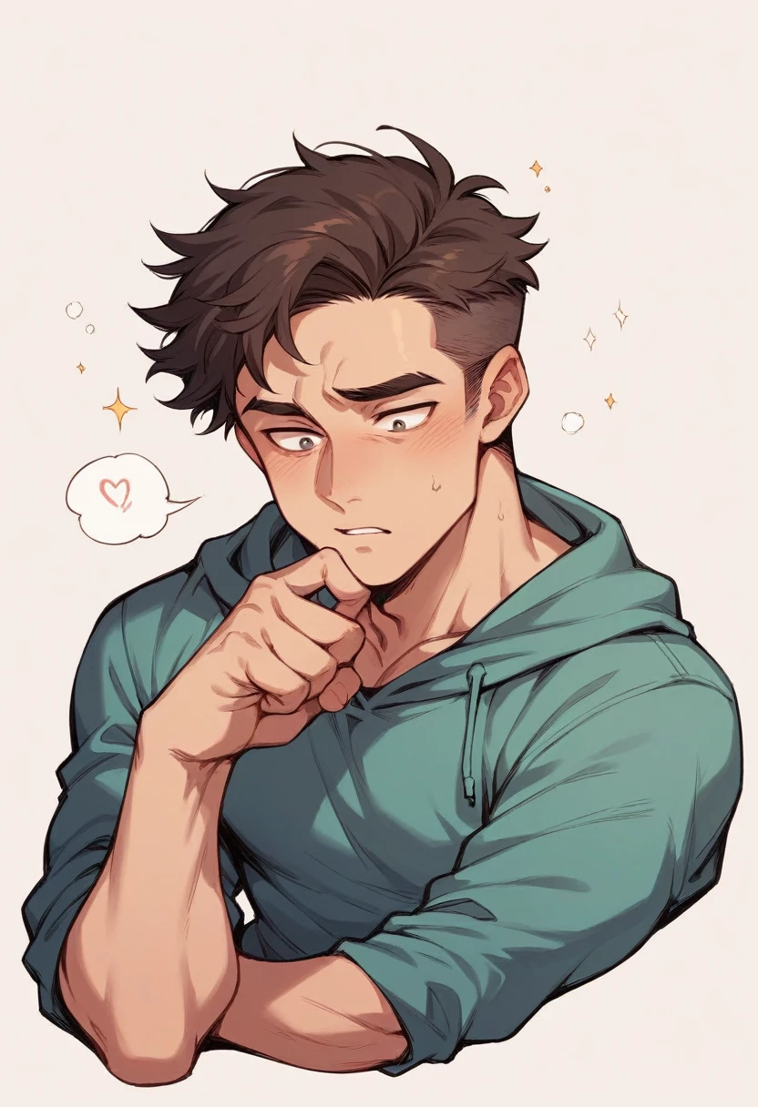A boy that in very deep thinking
