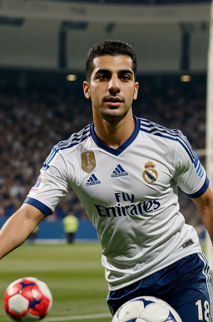 Portrait @sahal playing football in real madrid club