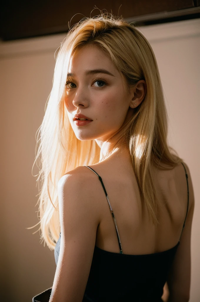 (Cinematic Aesthetic:1.4) Photo of a beautiful medium hair blonde woman