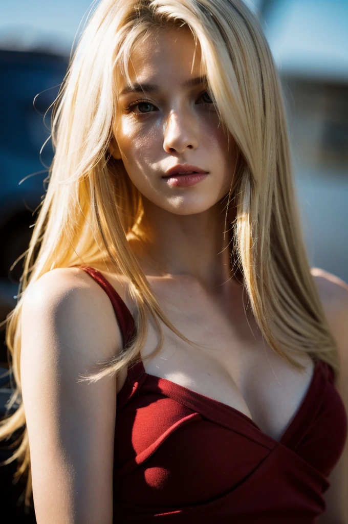(Cinematic Aesthetic:1.4) Photo of a beautiful medium hair, blonde, woman, sexy
