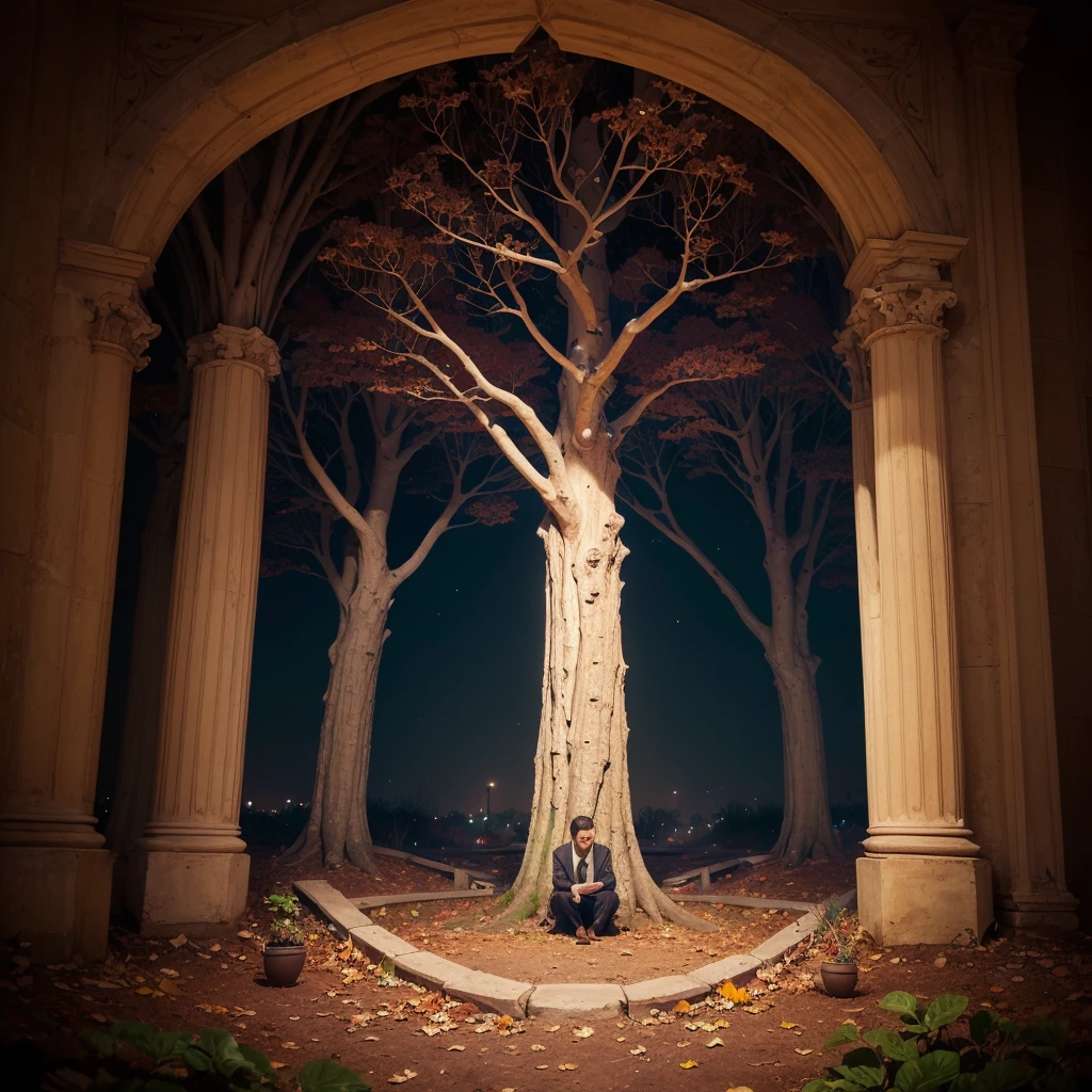 circular tree,four seasons,spring,summer,autumn,winter,leaves,roots,branches,trunk,ornate border,decorative,digital illustration,artwork,movement,time,swirling background,dark background,vibrant colors,natural,life cycle,growth,change,nature,life,peace,harmony,spirituality,symbolism,digital art,illustration,painting,graphic design,art,design,digital media,online art,visual art,fine art,fantasy