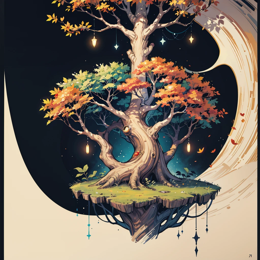 circular tree,four seasons,spring,summer,autumn,winter,leaves,roots,branches,trunk,ornate border,decorative,digital illustration,artwork,movement,time,swirling background,dark background,vibrant colors,natural,life cycle,growth,change,nature,life,peace,harmony,spirituality,symbolism,digital art,illustration,painting,graphic design,art,design,digital media,online art,visual art,fine art,fantasy