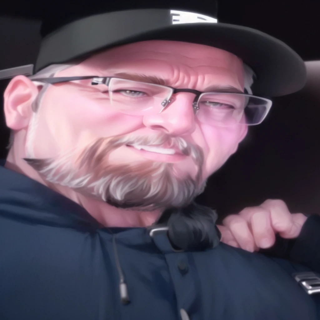 there is a man with glasses and a beard wearing a hat, profile photo, profile picture, profile pic, headshot profile picture, with glasses and goatee, taken in the early 2020s, profile image, photo of a 50-year-old white man, headshot photo, about 3 5 years old, photo of a man, selfie of a man