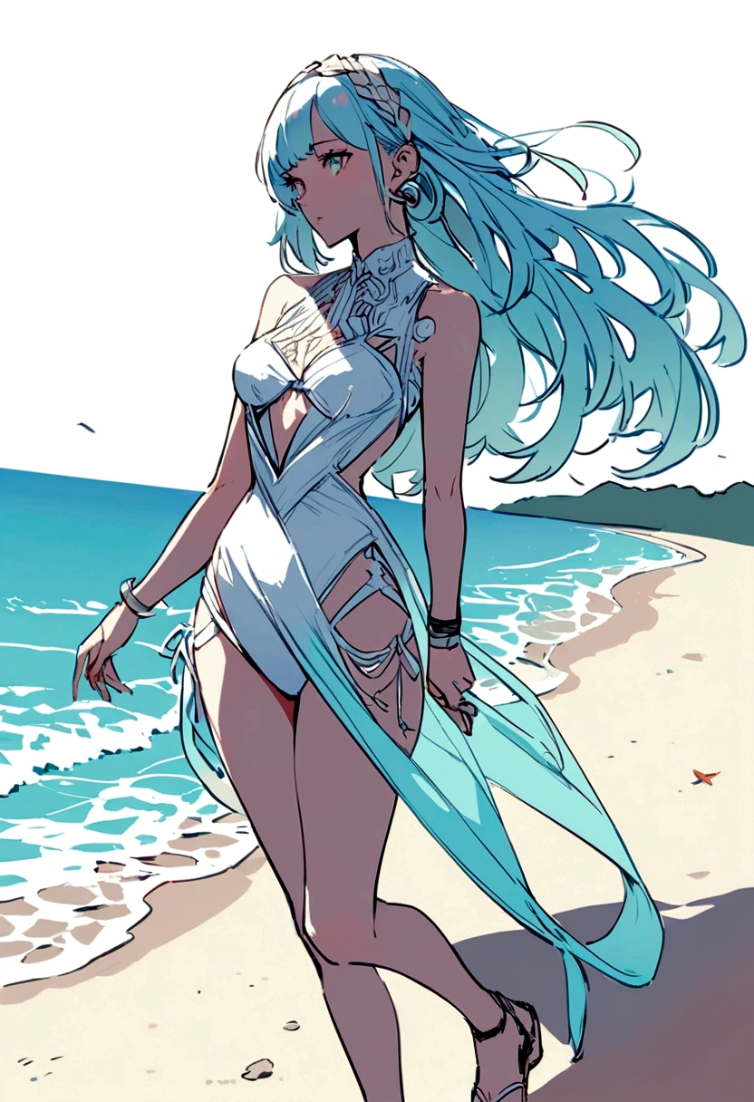 woman at the beach