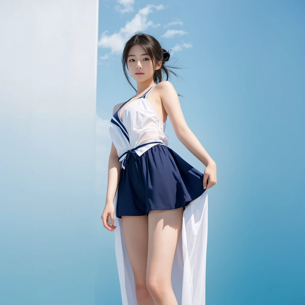 a ager japanese girl in a swimwear