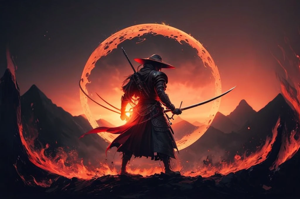 woman on mars, holding sword