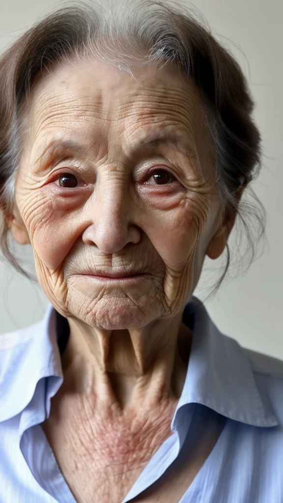 The face of a old woman 70 years old 