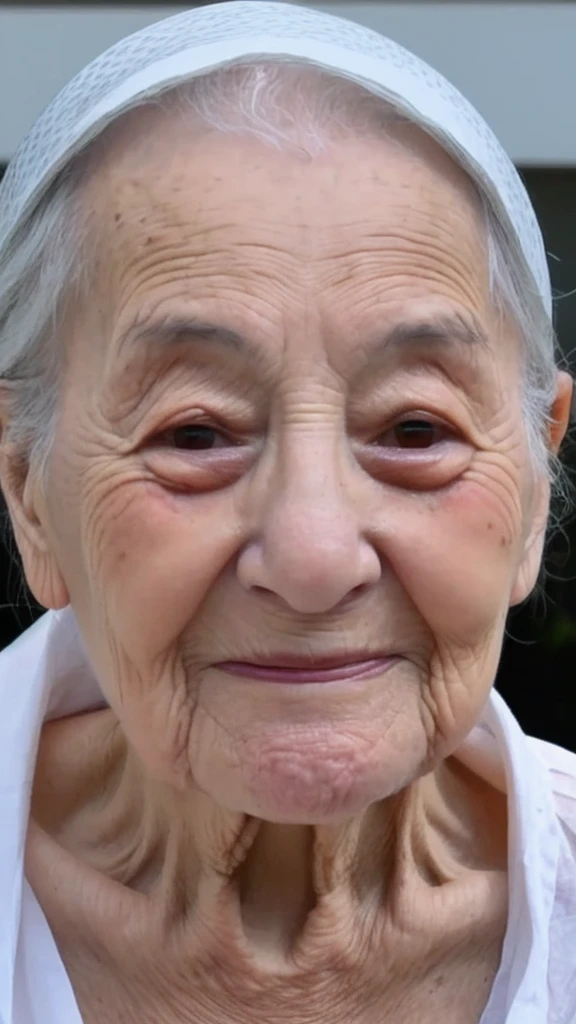 The face of a old woman 70 years old