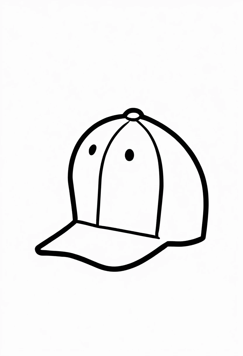 logo of a baseball cap, simple, sketch