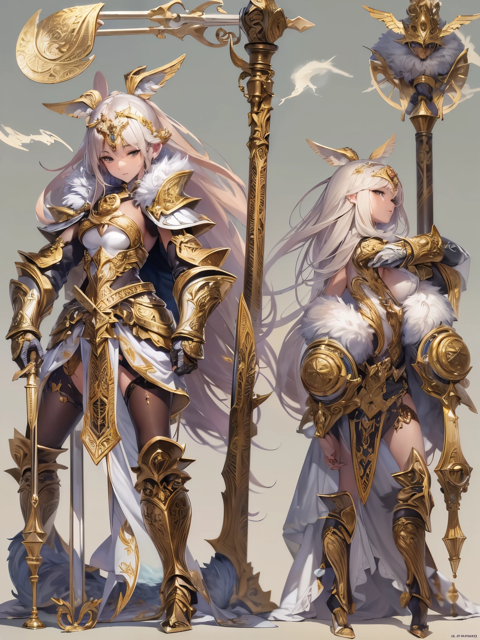 ((Highest quality)),(Ultra-high resolution),(Ultra-detailed new),(Detailed Description),((The best CG)),(masterpiece),Highly detailed art,A wonderful new art form,(Art with precise details:1.5), (woman:1.4),(Intricate and detailed:1.7),(Beautiful and well-proportioned face:1.6),(Straight face:1.4),(upright:1.9),(Lustrous fur:1.4),(Raise the Lance:1.5),(Dynamic Pose:1.5), (Dust rising:1.7), (The wind blowing through:1.5), (Flying Light:1.6), Fantasy:1.6,