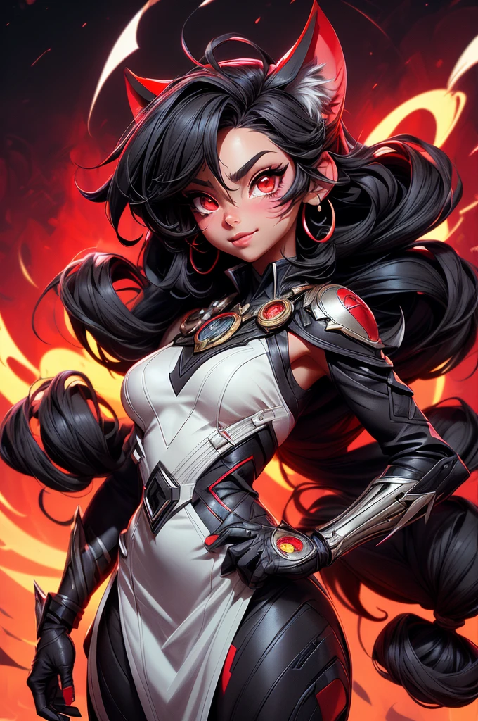 Draknes is a very sexy and attractive dragon girl, she has red eyes, long hair, She is wearing a very sexy semi-nude outfit, 4 k image, ultra HD, high resolution, fully body