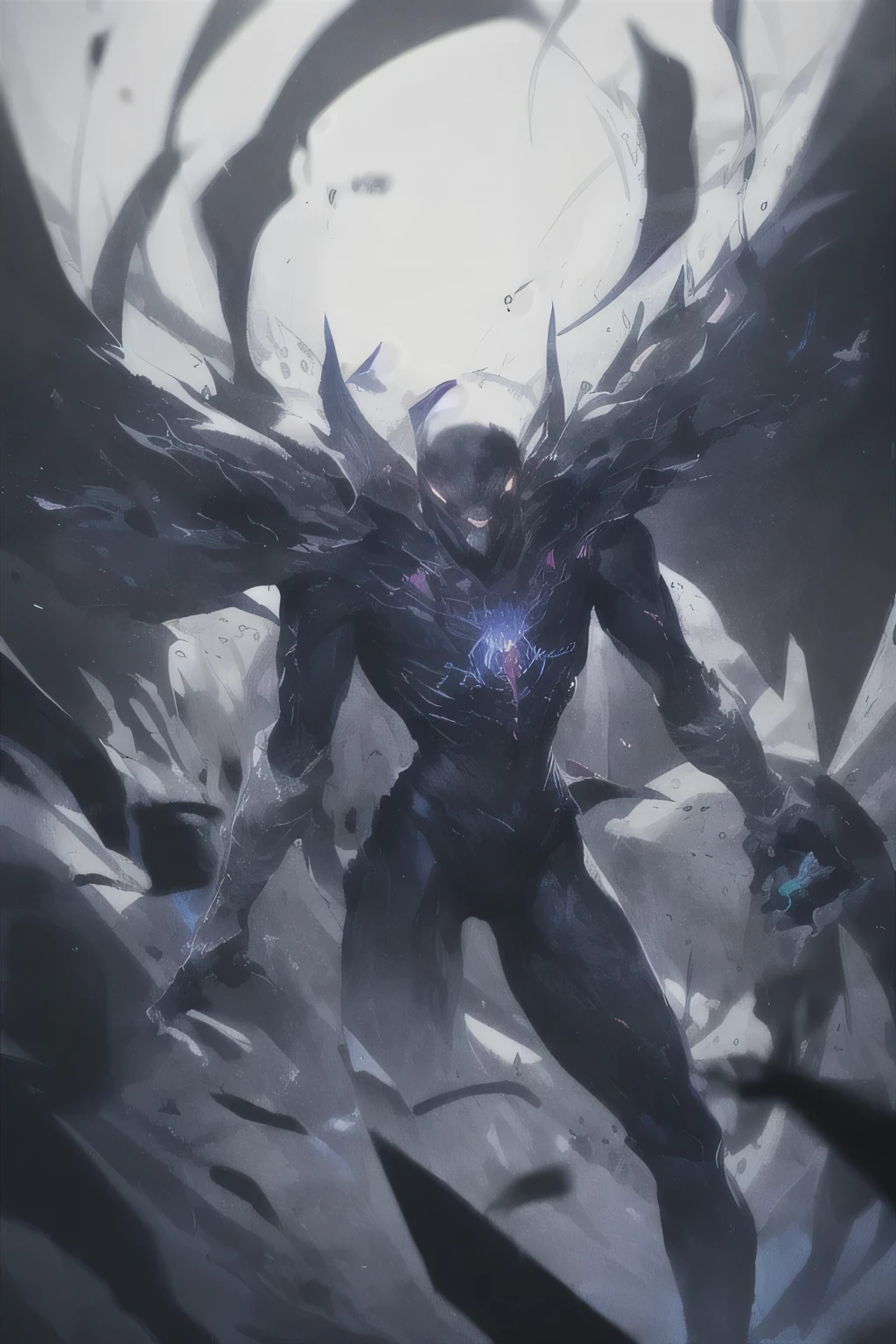 chedevr,Best quality at its best, high quality, (dark invisible creature,He has a dark blue glow and black eyes.,Surrounded by darkness:1.2), (darkness:1.2), bottomless, photo, award winning, depth of field, HDR, extremely detailed,trends on ArtStation,CGSociety Trends,difficult,high detail,