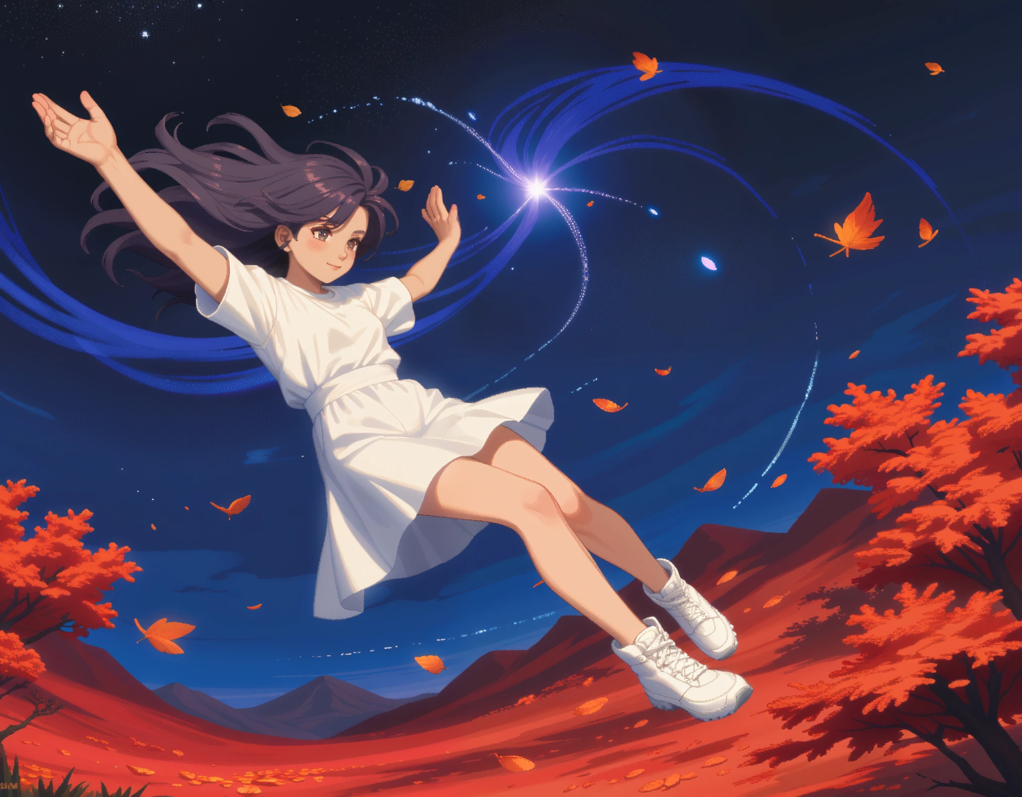 score_9, score_8_up, score_7_up, score_6_up,  source_anime,
cosmic, floating hair, floating clothes, motion blur, wind, wind lift, falling leaves, bird, 
d3p1x3l, pixel art, cr33p, 