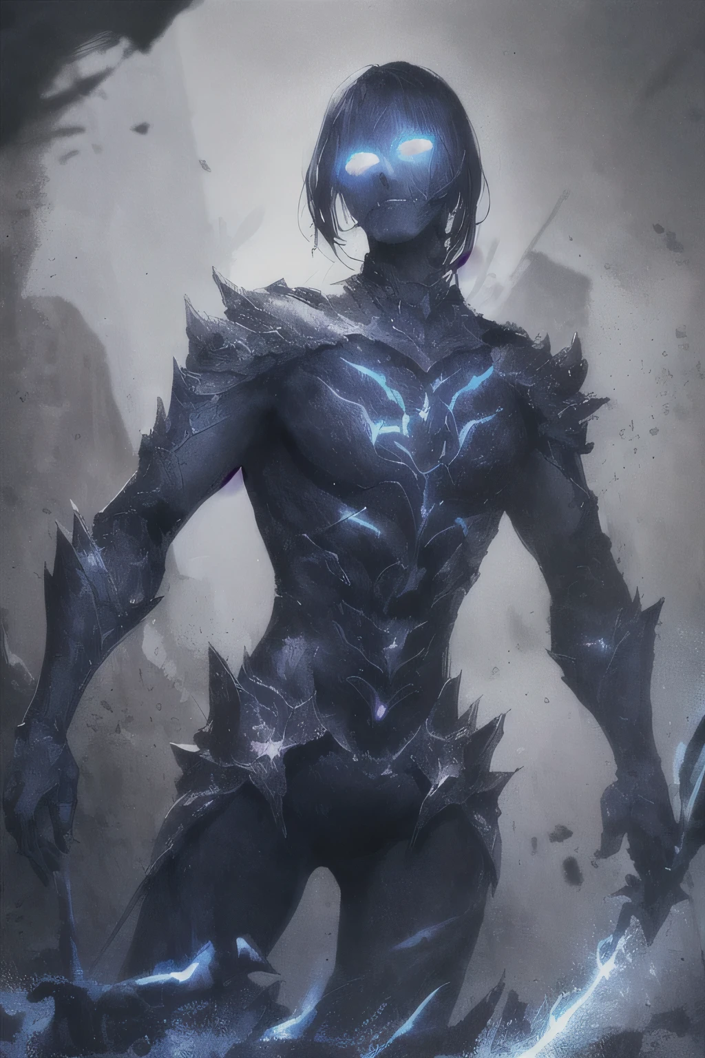 chedevr,Best quality at its best, high quality, (dark invisible creature，He has a dark blue glow and black eyes.，Surrounded by darkness:1.2), (darkness:1.2), bottomless, photo, award winning, depth of field, HDR, extremely detailed，trends on ArtStation，CGSociety Trends，difficult，high detail，