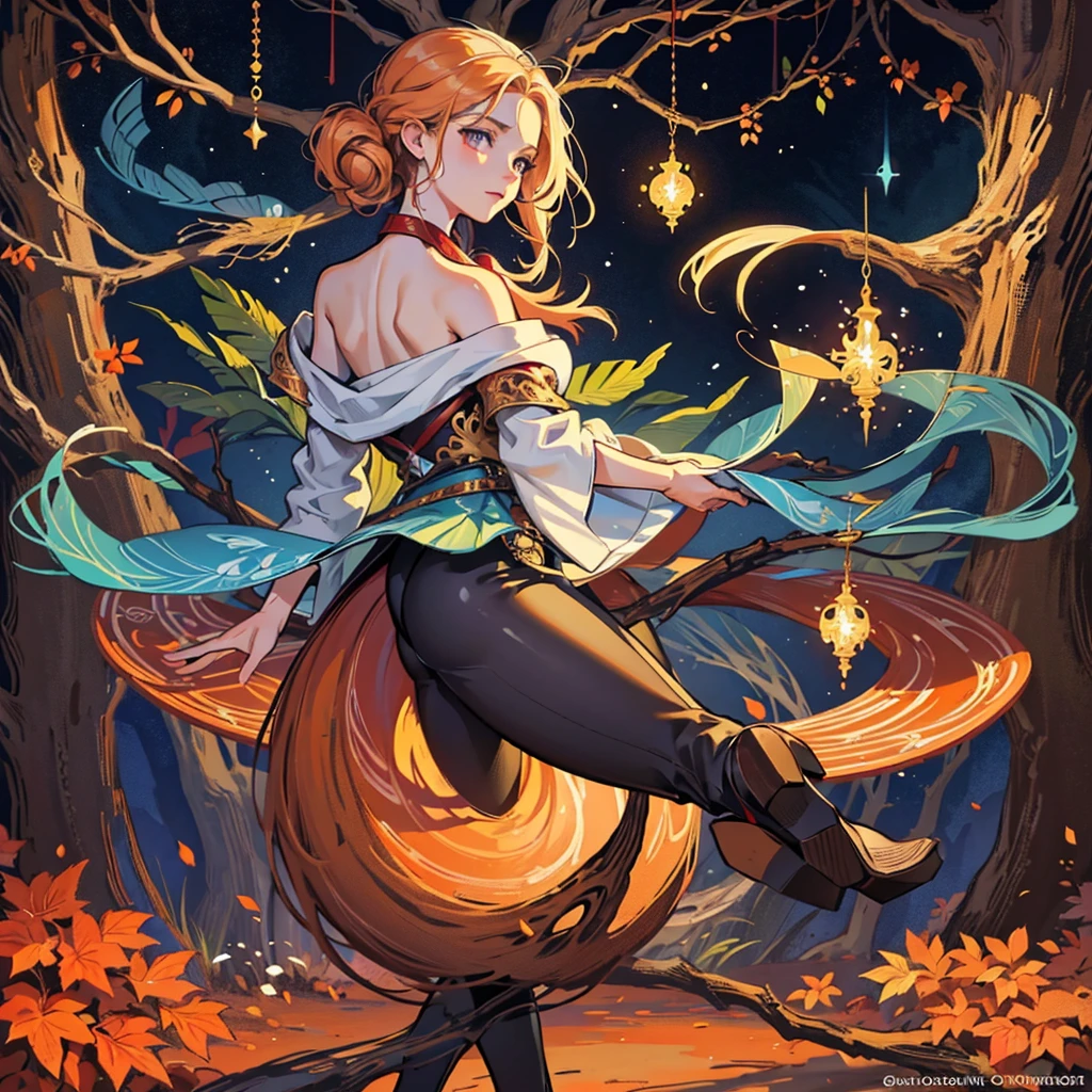 circular tree,four seasons,spring,summer,autumn,winter,leaves,roots,branches,trunk,ornate border,decorative,digital illustration,artwork,movement,time,swirling background,dark background,vibrant colors,natural,life cycle,growth,change,nature,life,peace,harmony,spirituality,symbolism,digital art,illustration,painting,graphic design,art,design,digital media,online art,visual art,fine art,fantasy