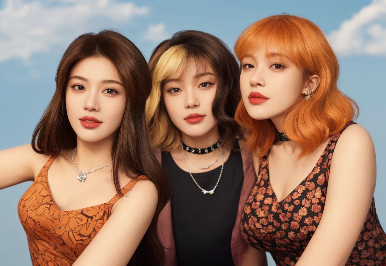 4 miniature Beautiful handsome woman, ((top quality, 8k, masterpiece:1.retty woman, 1woman, huge breasts:1.3, slender figure:1.1, elastic red long hair, (shower, wet body, wet clothes:1.1), very detailed face, detailed lips, detailed eyes, double eyelids, detailed blue eyes, extremely detailed outstanding blue eyes, red wet hair, red wet hair, detailed outstanding BLUE EYES, innocent stare at the viewer, extremely wet wavy red hair, detailed outstanding BLUE EYES, raining outside, huge earrings