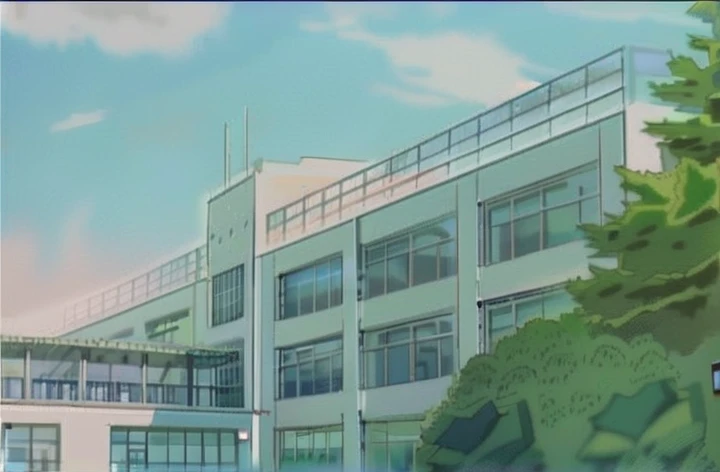 Ecenario de manga, school, un bosque al rededor de la school japonesa, country architecture