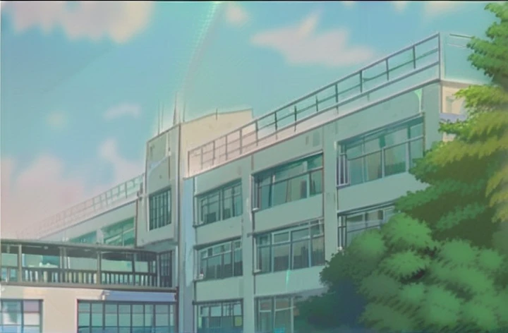 Ecenario de manga, school, un bosque al rededor de la school japonesa, country architecture