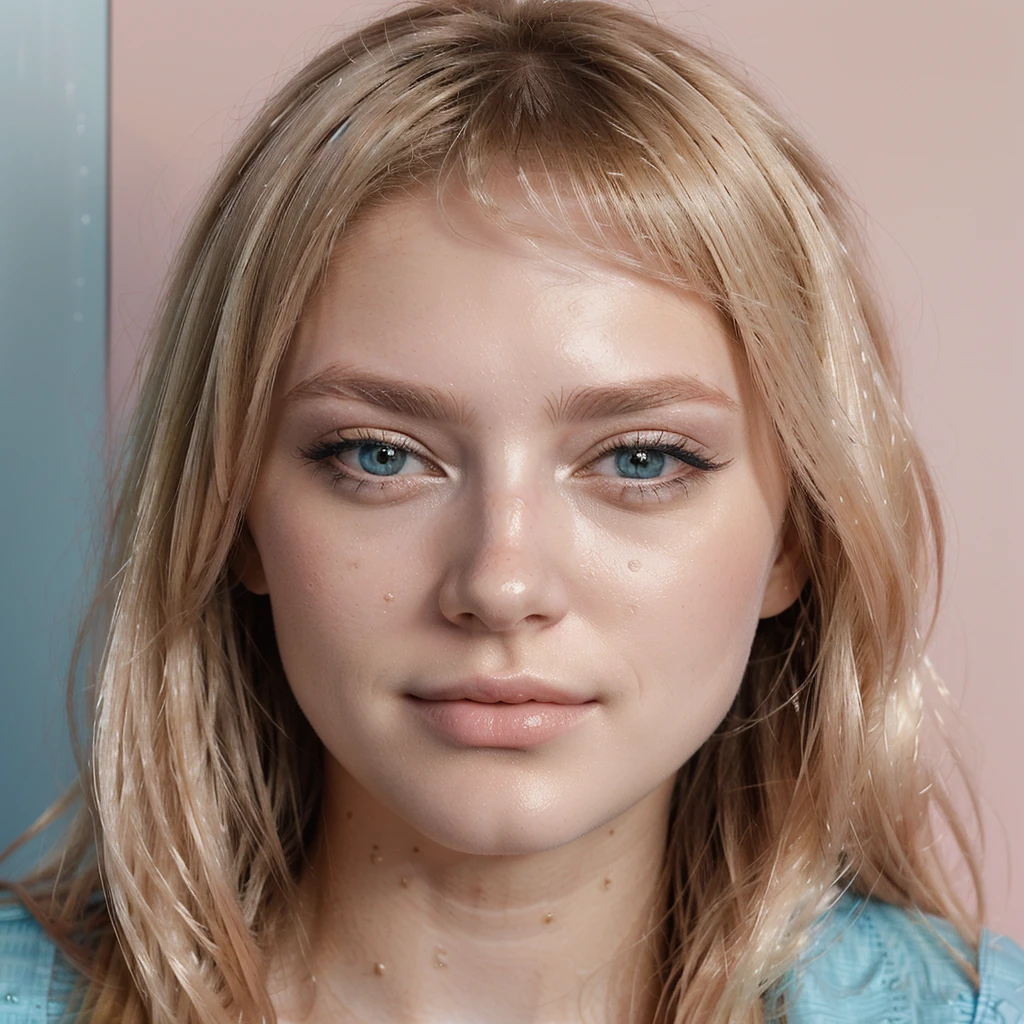 femme blonde age 22 visage magnifique (ultra realiste) (meilleure qualité)4k, (ultra détaillé)net ,(cheveux long blond ébouriffés),(illustration), (1fille), beaux bleu bleu détaillés,beau visage délicat, fin ,Flottant,(saturation élevée),(éclaboussures colorées) vue du visage