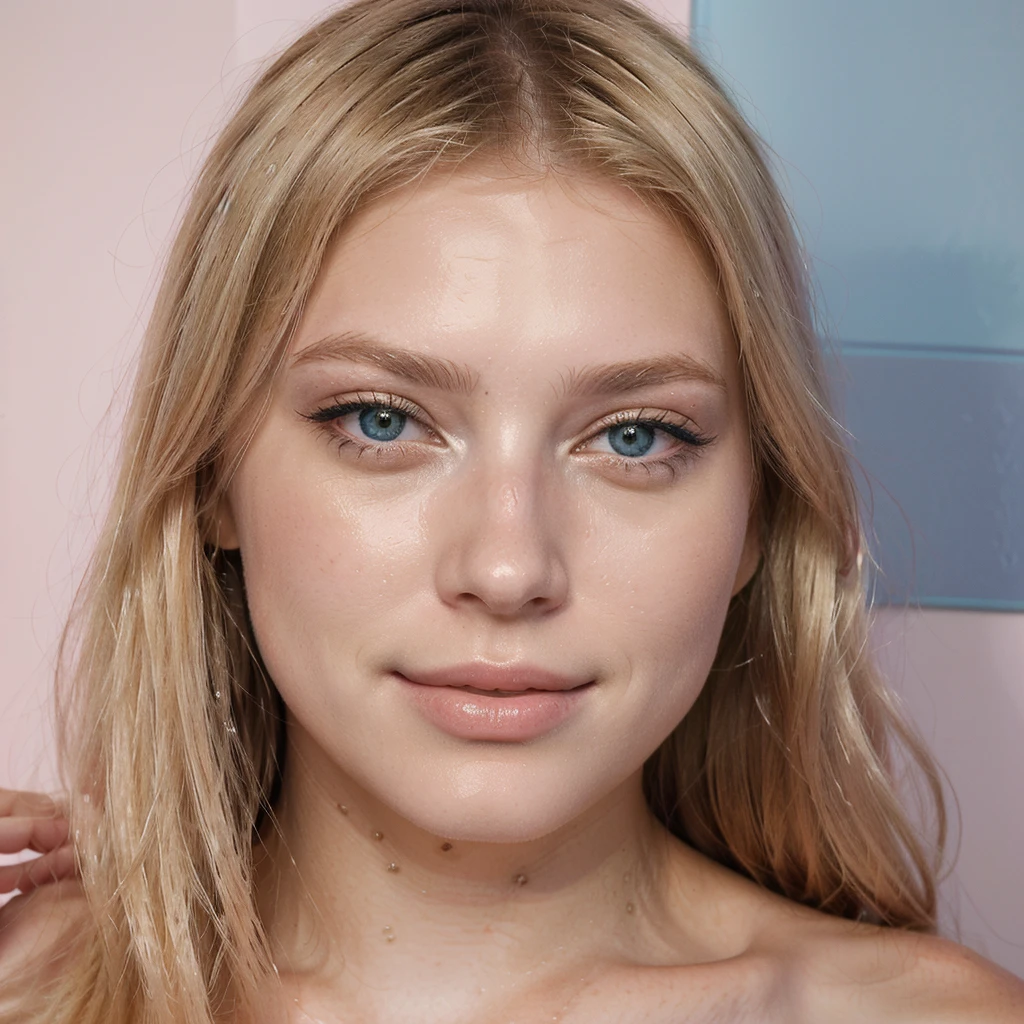 une femme blonde age 22 visage magnifique doux aesthetic (ultra realiste) (meilleure qualité)4k, (ultra détaillé)net ,(cheveux long blond ébouriffés),(illustration), (1fille), beaux bleu bleu détaillés,beau visage délicat, fin ,Flottant,(saturation élevée),(éclaboussures colorées) vue du visage