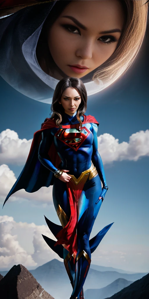 Earth 11 Superwoman: The guardian of hope and justice."This image captures the essence of Superwoman: powerful, inspiring and eternally dedicated to the protection of her world and its inhabitants.