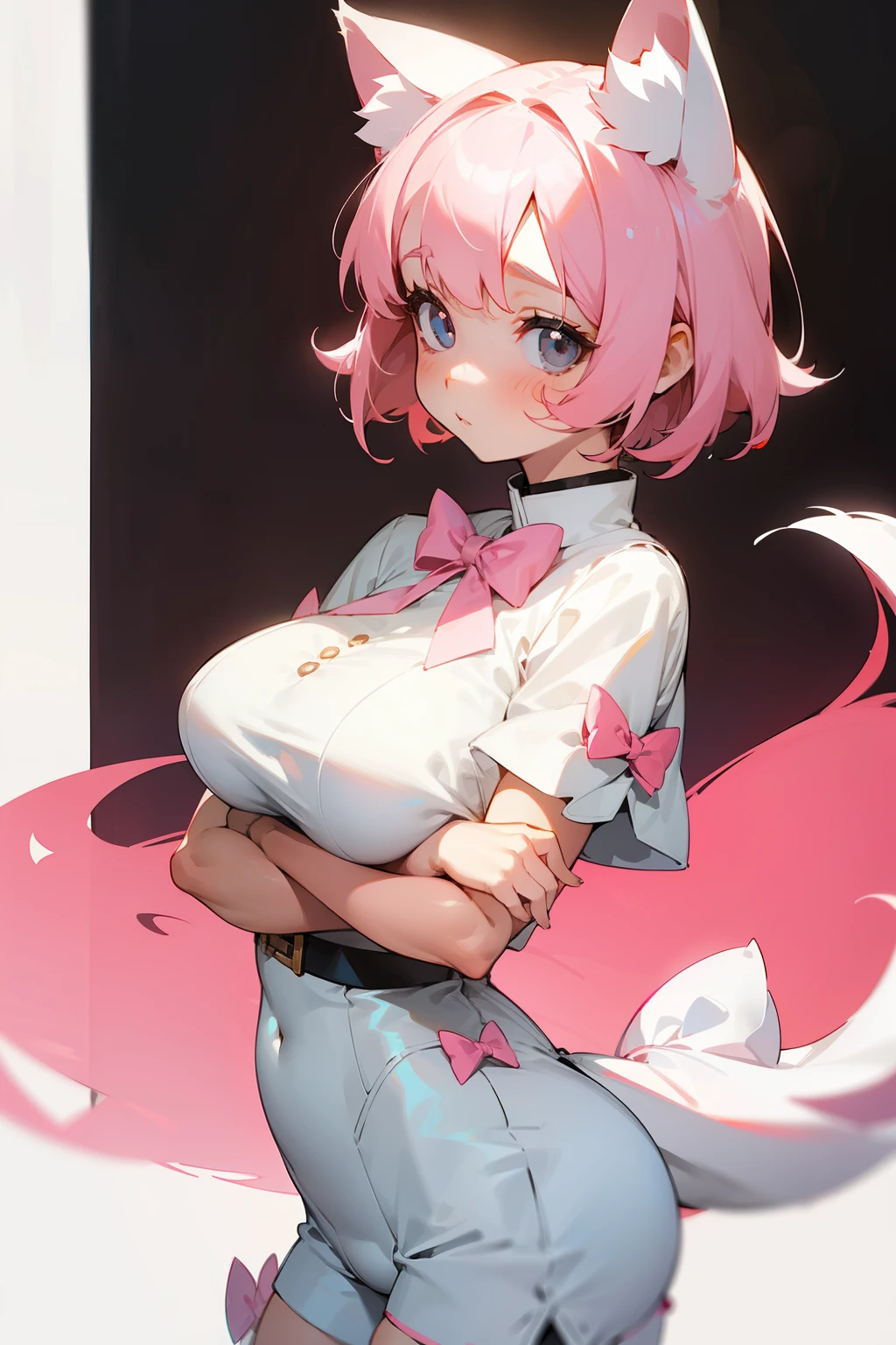 NSFW,Girl pulling up white skirt,((bared chest)),(Pink braided hair) ,Cheeky,happy,Tiara on the head,suggestive pose,(Heterochromia),Semen,Revealing clothes, Lori,Curvaceous,Exposed genitals,small tits,garterbelts,((1man with 1woman,Having sex)), Cowgirl, High resolution,Best Quality