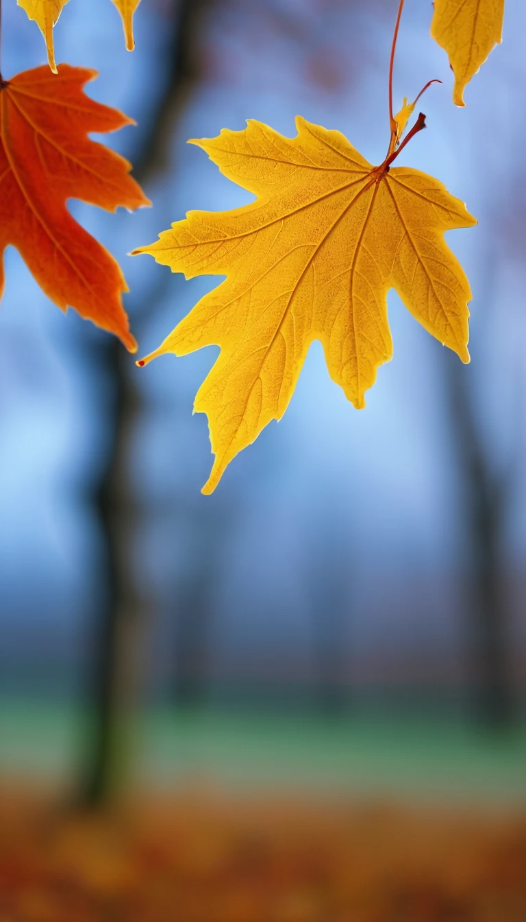 autumn, falling leaf,