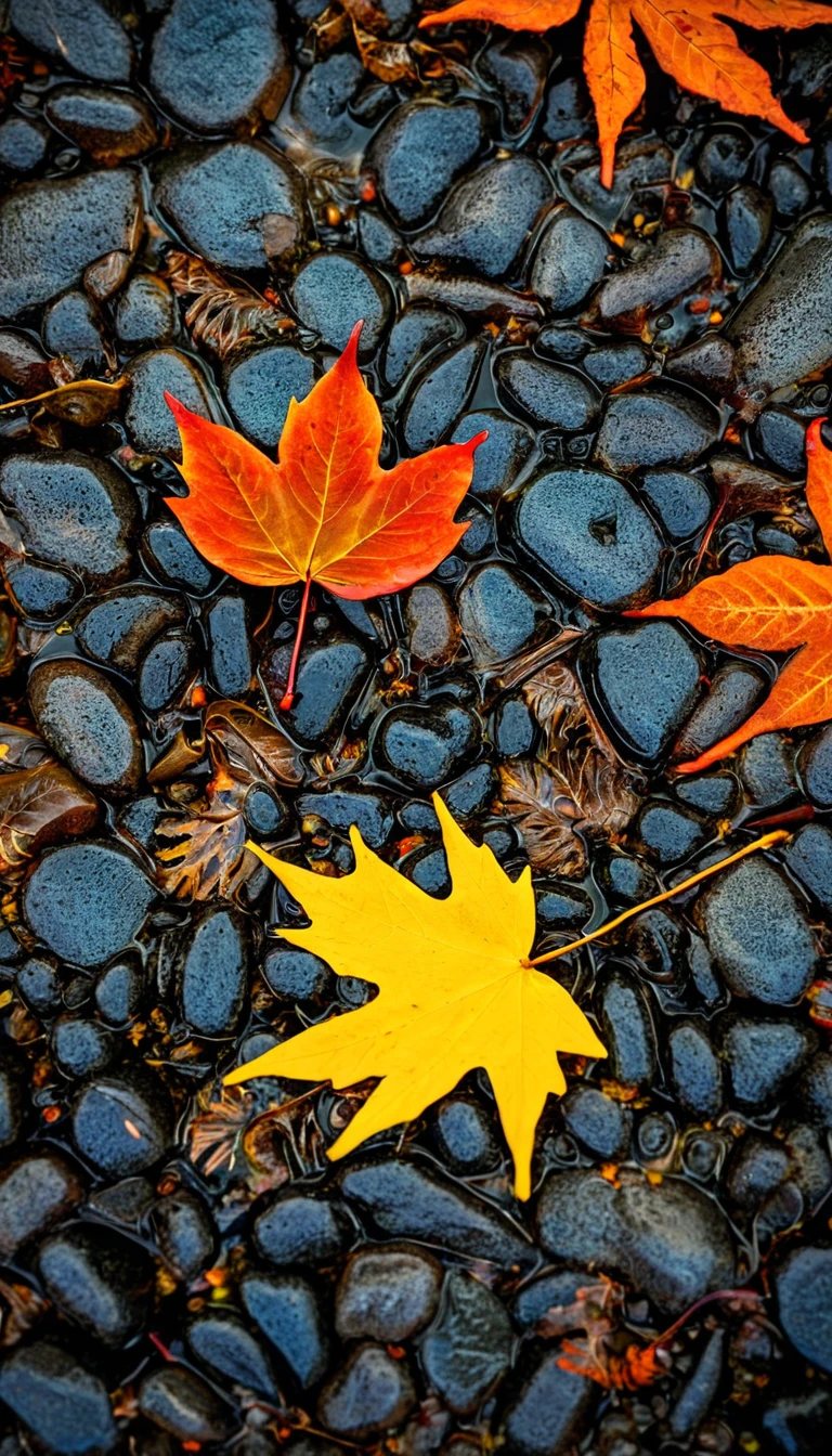 autumn, falling leaf,
