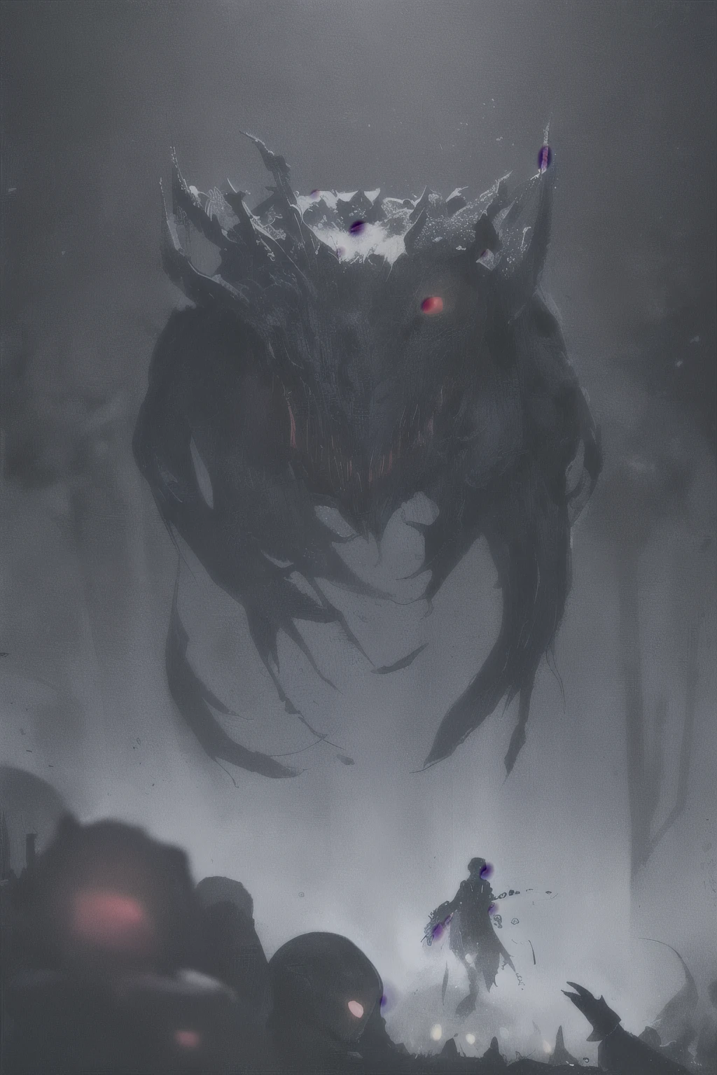 chedevr,Best quality at its best, high quality, (Dark creature,He has a dark blue glow and black eyes.,Surrounded by darkness:1.2), (darkness:1.2), bottomless, photo, award winning, depth of field, HDR, extremely detailed,trends on ArtStation,CGSociety Trends,difficult,high detail,