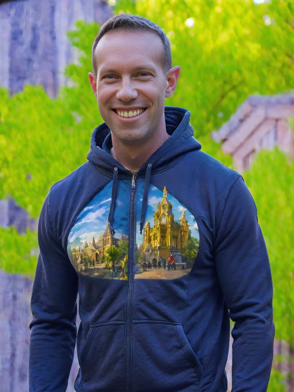Vivid colors, pick color, a happy man Todder8 Todder1 with a confident expression and pose, game characters, steampunk design hoodies, white, otherworldly England style, and a story to tell, insanely detailed, (((masterpiece))), best quality, 8k, ultra high res, High contrast and low saturation, by BoochaN