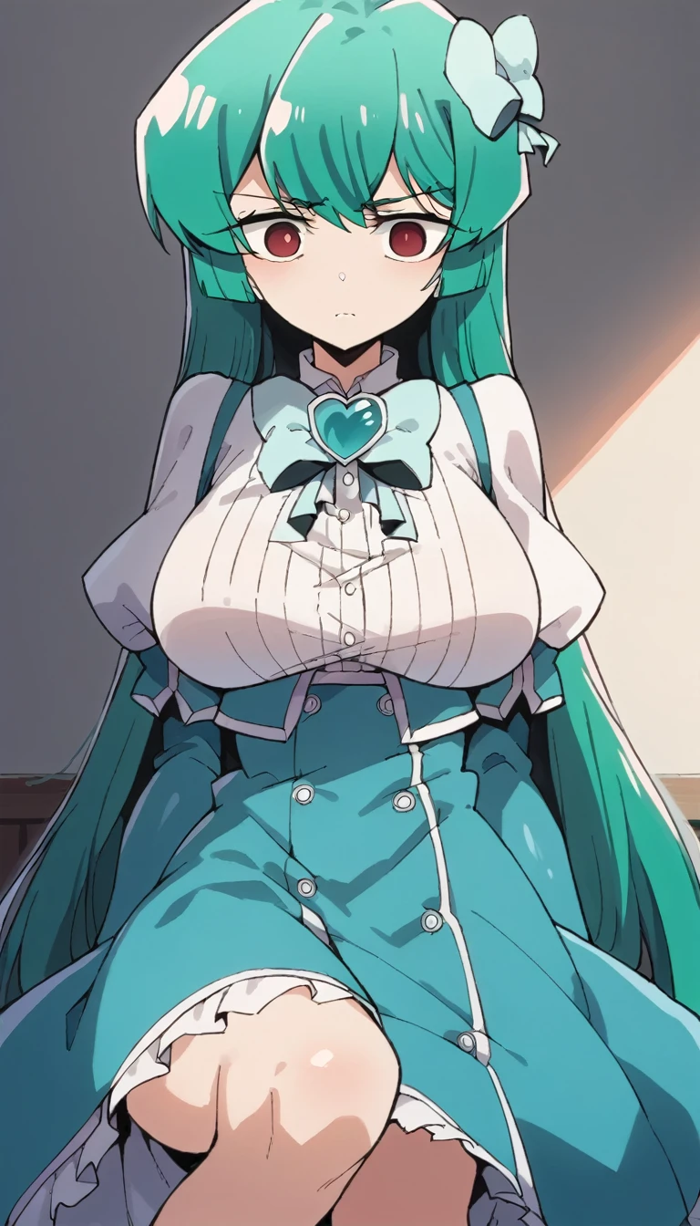 score_9, score_8_up, source_anime,Sayo Minakami,very big breast,shiny skin,empty eye,逆バニースーツ,荒い息