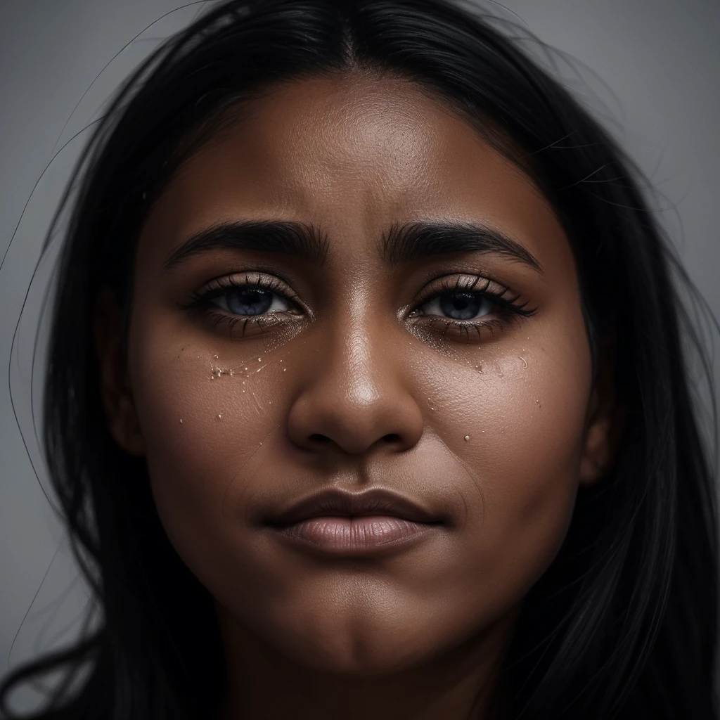 there is a beautiful black woman's face with a tear drop running down on her face, tears dripping from the eyes, tears drip from the eyes, tears running down face, crying one single tear, crying tears, a close up shot of a crying eye, sad eyes tears, tear on face, tear drops, tears from the eyes, tears in eyes, with tears, woman crying,