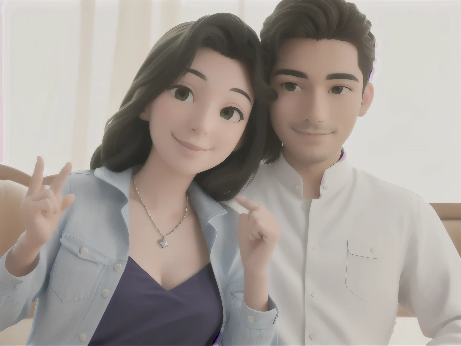 they are posing for a imagen together in a room, lovely pareja, wpol y sarasti, pareja, jose miguel roman frances, happy pareja, pareja pose, zigor samaniego, mamá y papá, imagen de perfiln, imagen de perfil, foto tomada en 2 0 2 0, imagen, eloy morales, foto autofoto, very very low quality imagen, Foto
