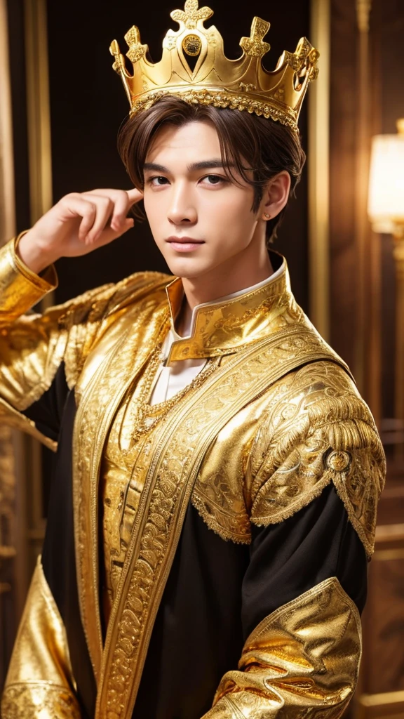 Handsome Men God gold crown goldのデザイン