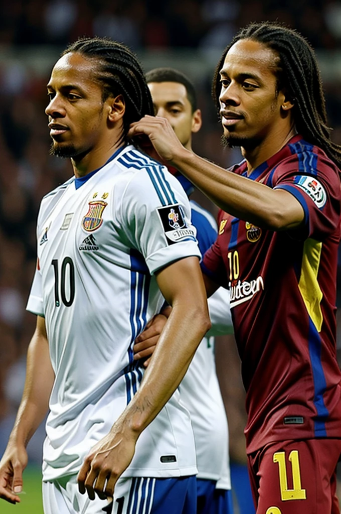 Messi with Ronaldinho