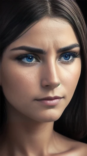 Abramowicz woman focus on face image with color.