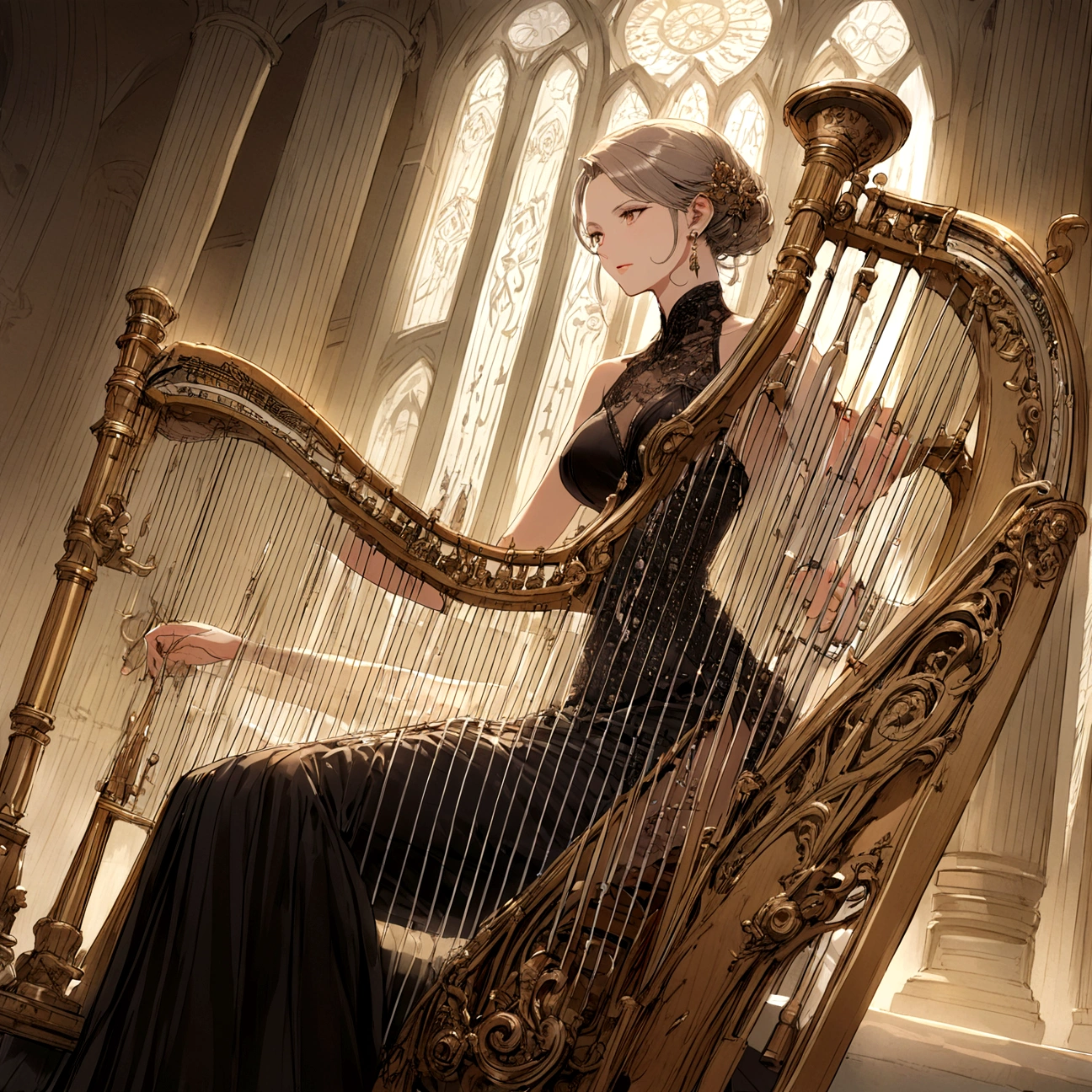 Musical instrument 2 harps