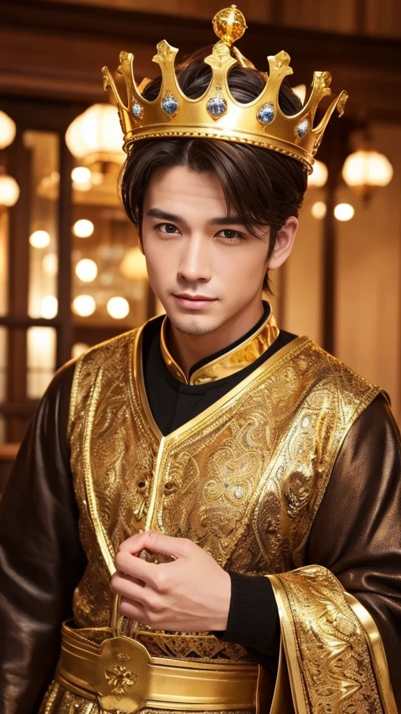 Handsome Men God gold crown goldのデザイン
正面顔