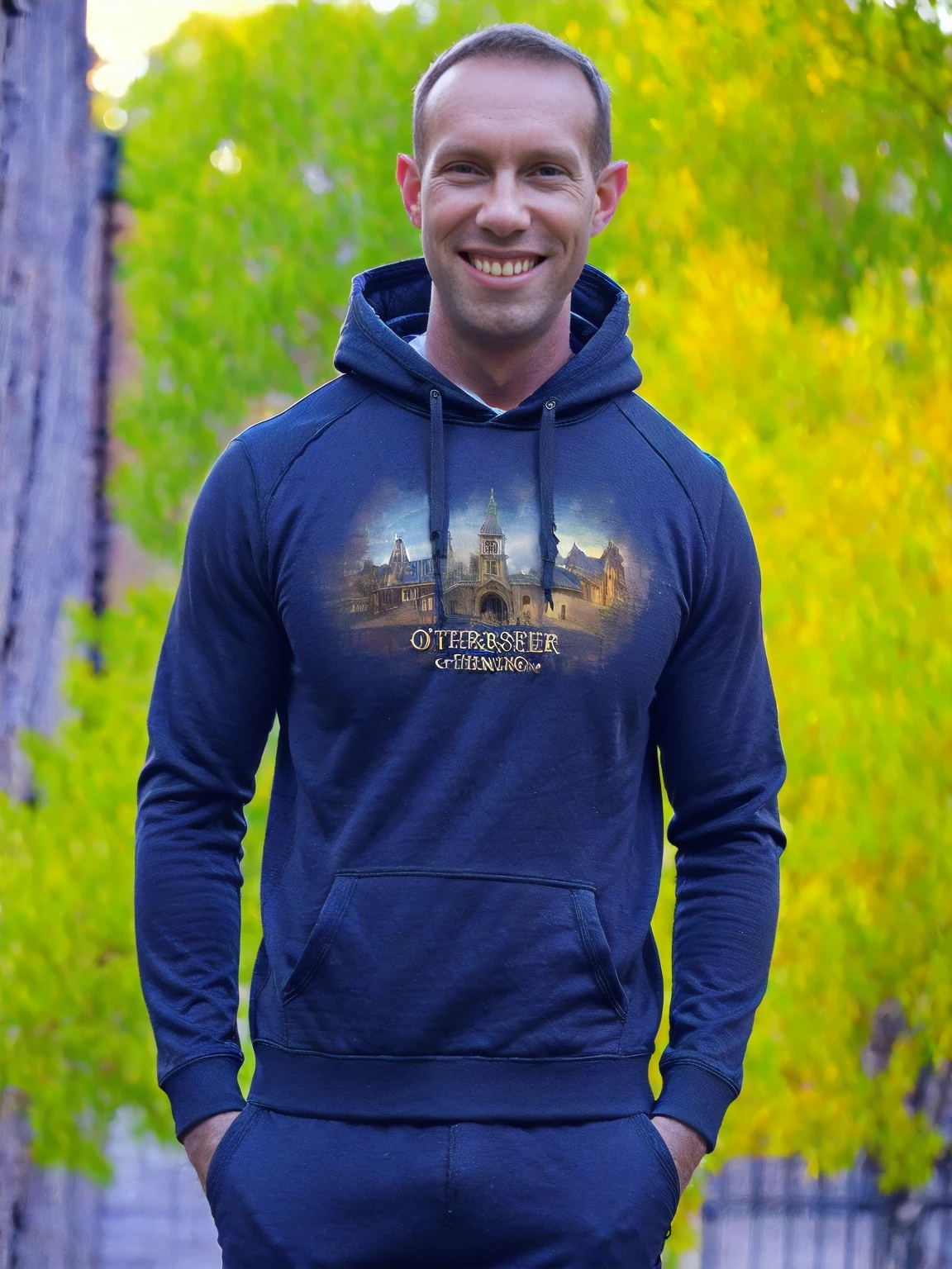 dark colors, pick color, a happy man Todder8 Todder1 with a confident expression and pose, steampunk design hoodies, white, otherworldly England style, and a story to tell, insanely detailed, (((masterpiece))), best quality, 8k, ultra high res, High contrast and low saturation, European street
