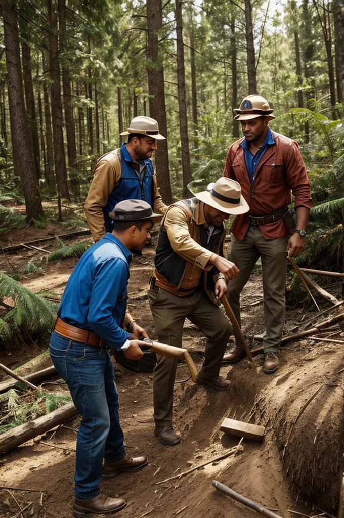 Men finding great treasure on earth