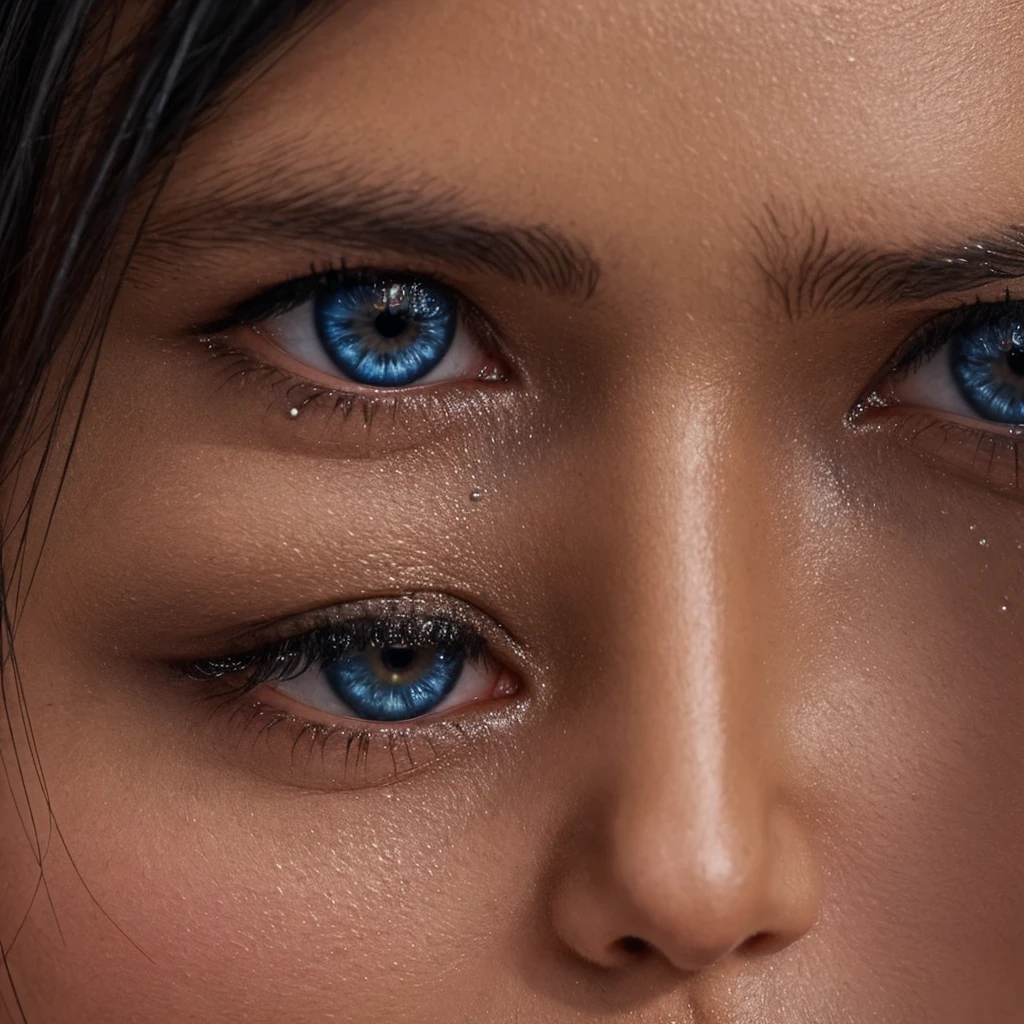 a close up of a black light skin woman's face with a tear of tears, tears running down face, woman crying, tears dripping from the eyes, crying tears, crying one single tear, sad eyes tears, people crying, close-up portrait film still, tears drip from the eyes, beautiful girl, closeup