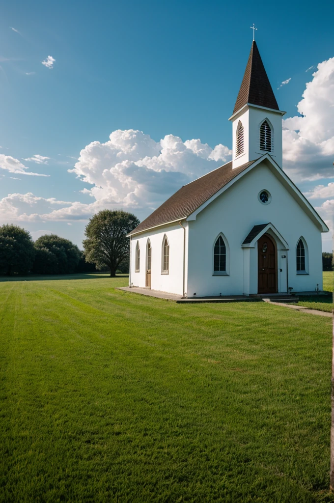 Small Church，Sky，Empty meadows