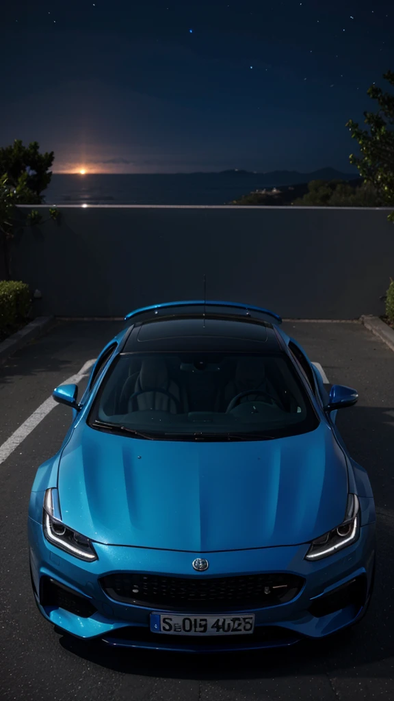 Blue night, rich car