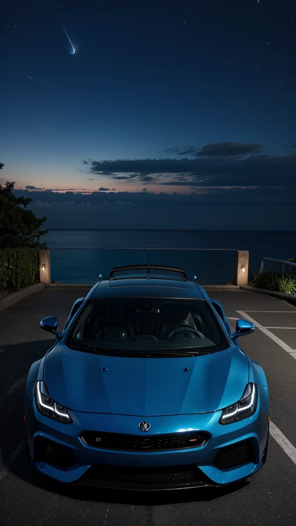 Blue night, rich car