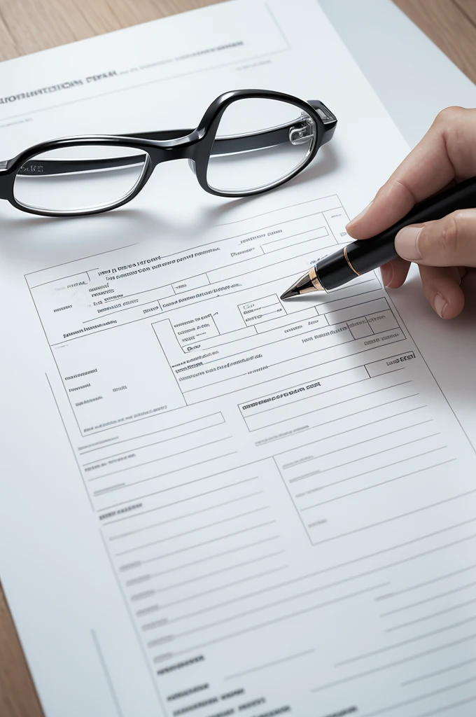 Makes a very realistic image of a prescription on glasses paper with the right side 0,75 and 1,0 myopia and photosensitive