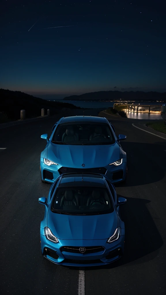 Blue night, rich car